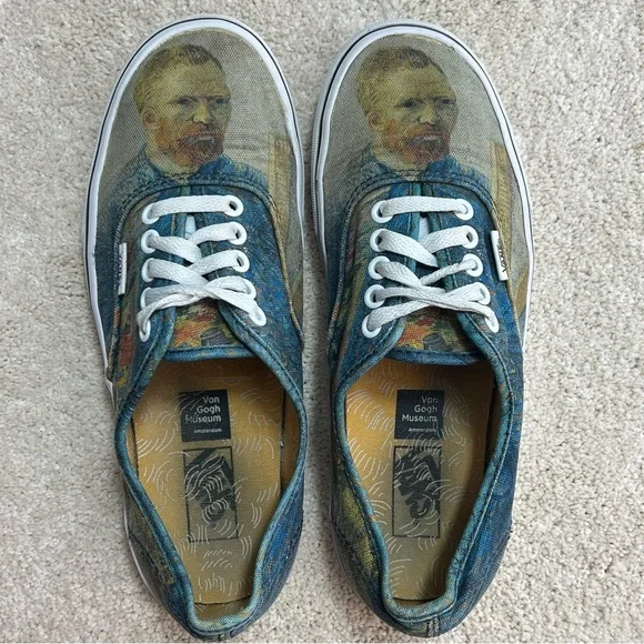 Vans x Van Gogh Museum Self Portrait Sneakers Unisex Shoe Men 7.5 Women 9 - Picture 3 of 9